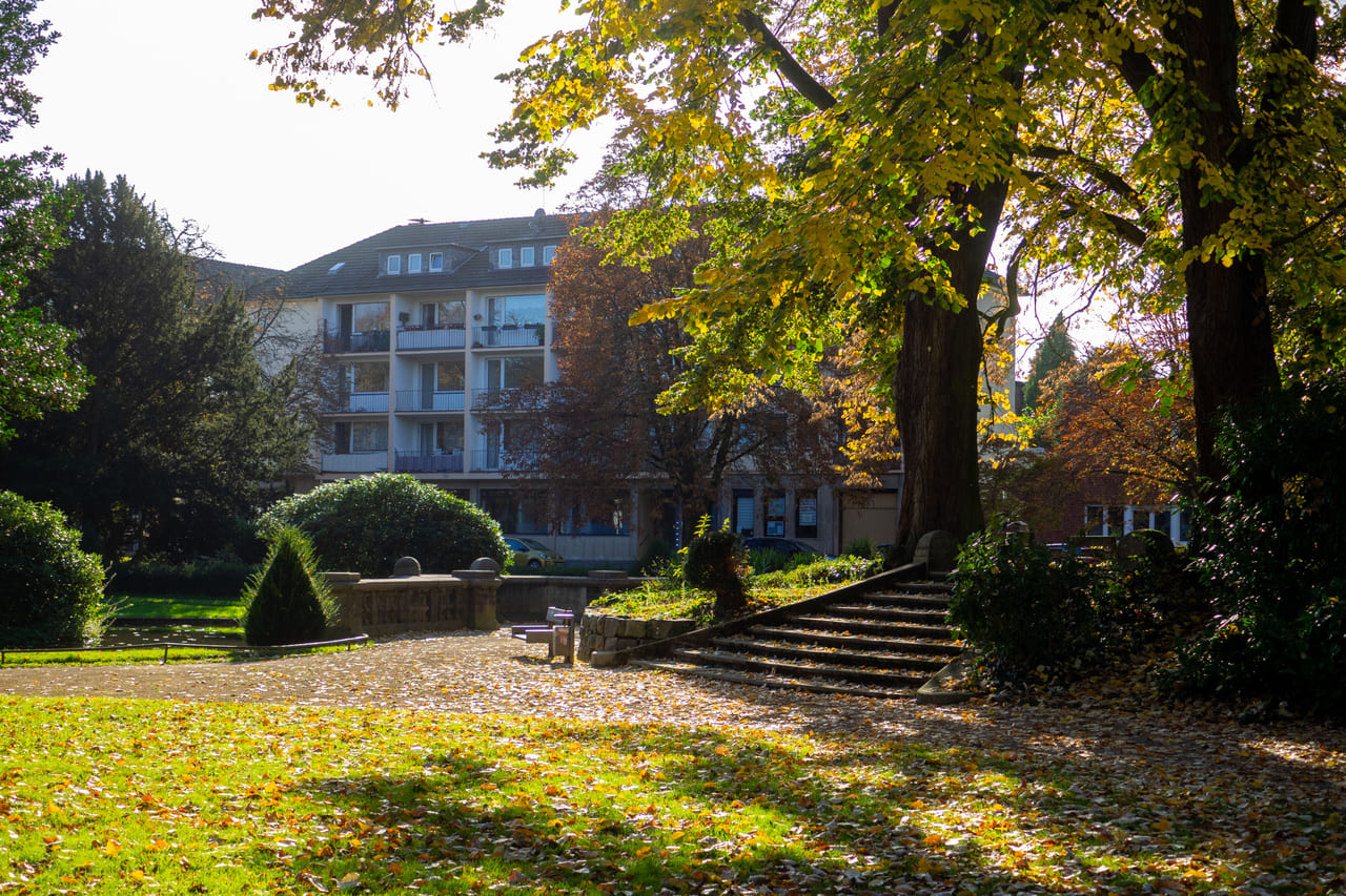Herbstlaub im Alten Stadtgarten in Viersen